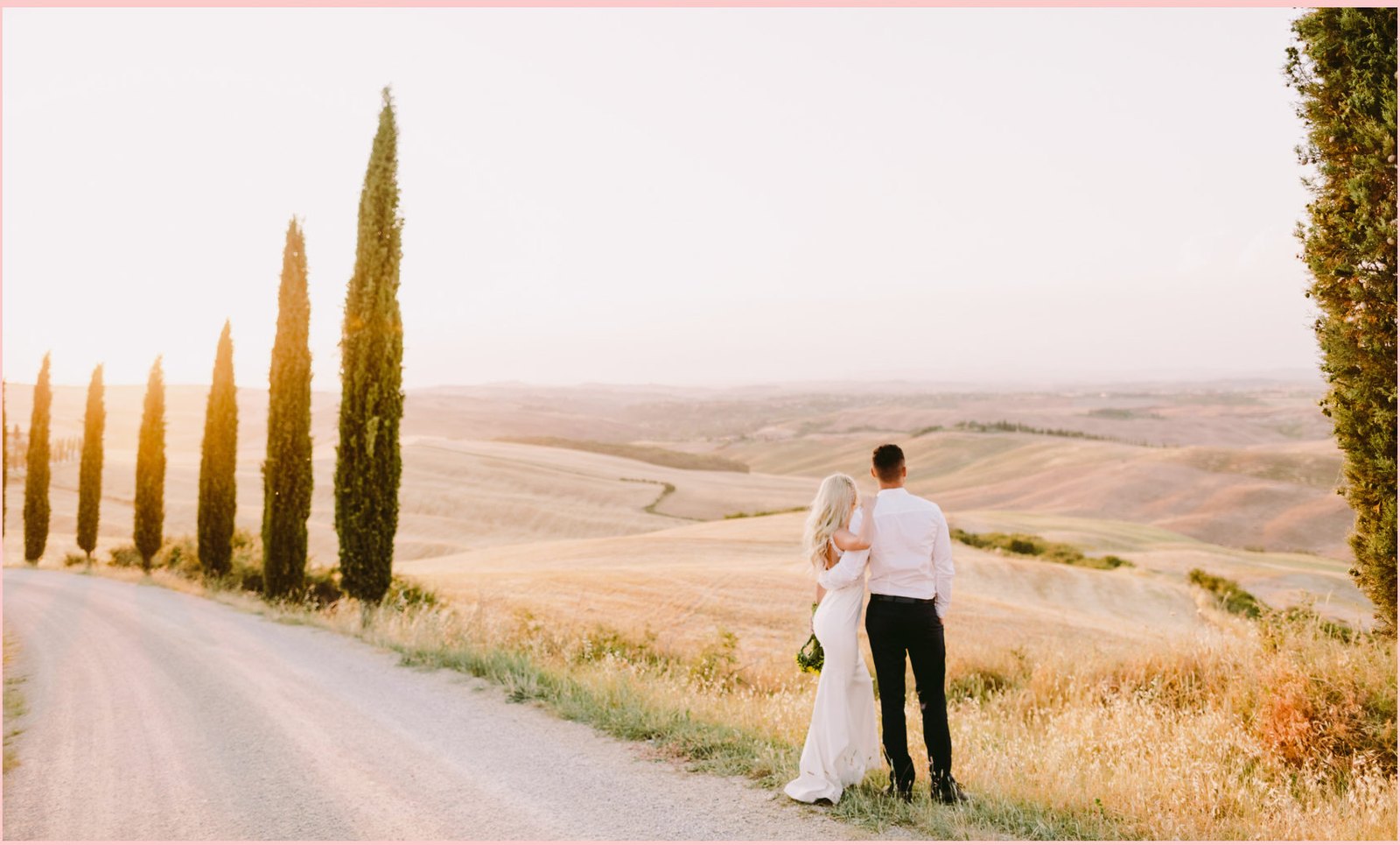 A cypress-lined road — the same country, another register