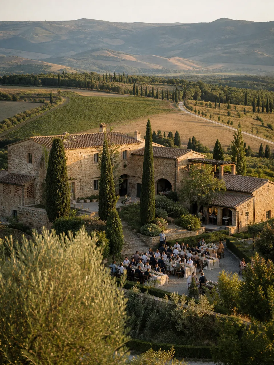 Luxury countryside wedding at a Tuscan estate