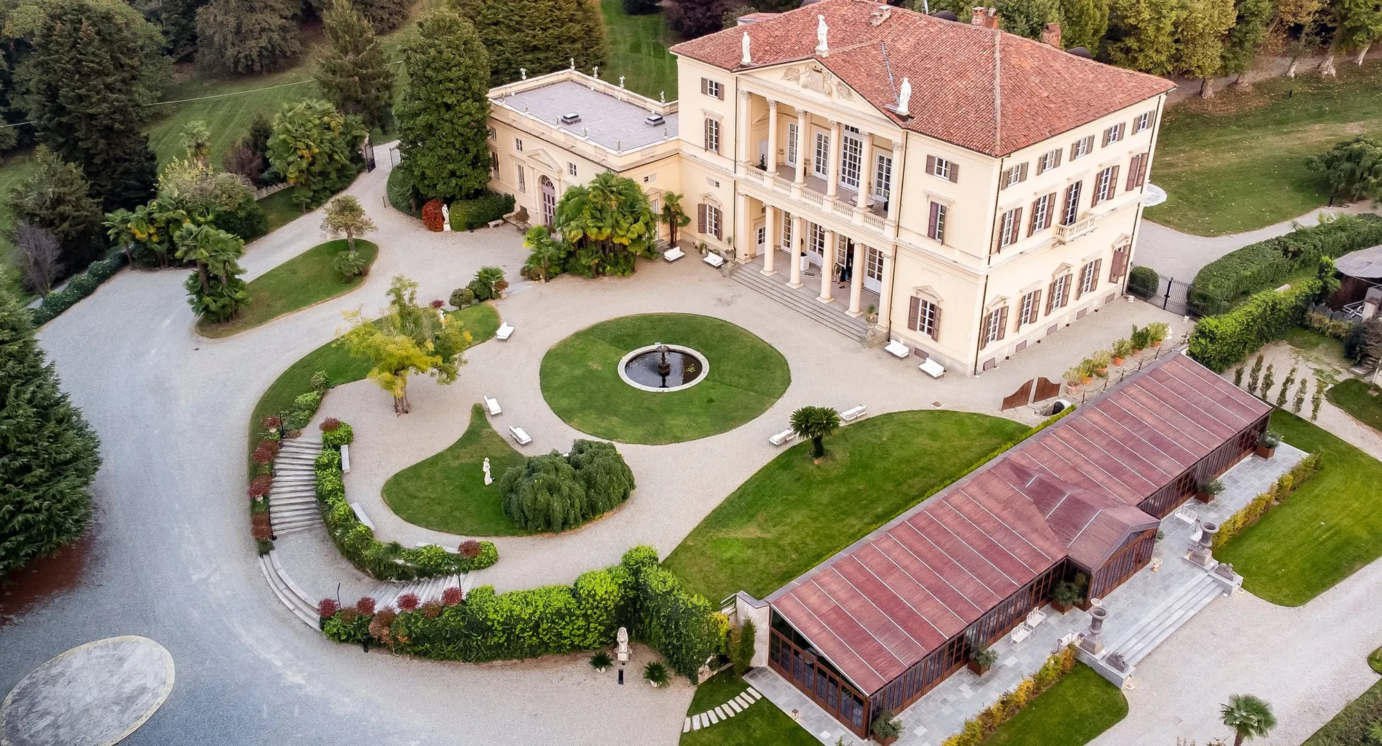 Villa Cimena, the hillside villa, gardens and Orangerie outside Turin.
