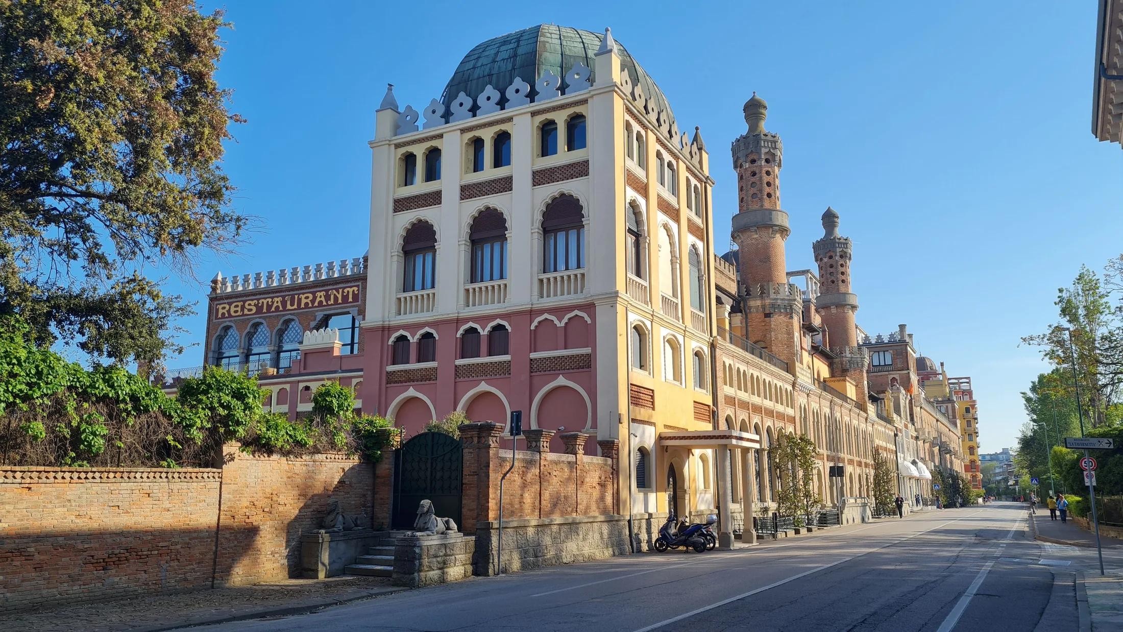 Hotel Excelsior on the Lido di Venezia, the Moorish-revival hotel on Lungomare Marconi